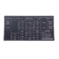 Fuse Panel Decal for Holden Commodore VX
