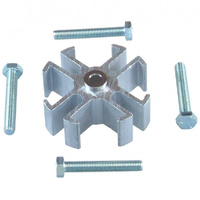Universal Aluminum Fan Spacer 1" Thick 5/8" Pilot With Bolts, Washers - Machined