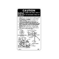 Jacking Instructions Decal Kit for Holden HZ
