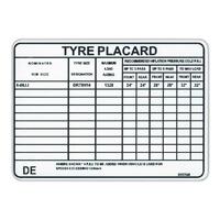 Tyre Placard Decal for Holden LH (L34 Engine)LX (A9X)