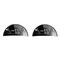 7 1/2" Chrome Half Moon Headlight Covers - Pair