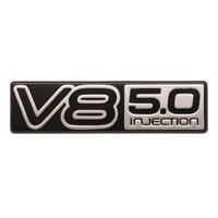 V8 5.0 Injection Boot Badge for Holden VN - Black & Silver
