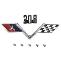 308 Engine Size & Flags Badge Kit for Holden HT HG