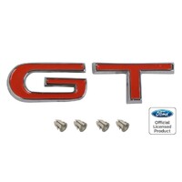 Ford Falcon XW "GT" Fender & Boot Badge - Large Orange