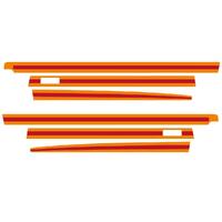Orange Red Body Stripe Decal Kit for Holden LX SS Hatch 