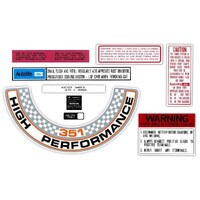 Ford Falcon XW GT 351 Cleveland 4V Decal Kit