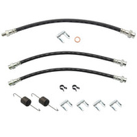 Front & Rear Brake Hose Kit for Holden HK HT HG Front Disc, Rear Drum 15 1/2" Hose