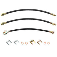 Front & Rear Brake Hose Kit for Ford Falcon XR XT/Fairlane ZA ZB Disc Front Drum Rear