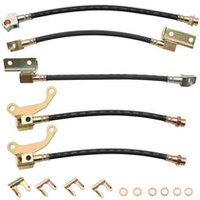 Front & Rear Brake Hose Kit for Ford Fairlane ZF ZG ZH 9" Diff Disc Brakes
