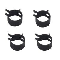 4 Piece Hose Clamp Kit - Spring Steel (9/16"OD Black)