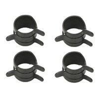 4 Piece Hose Clamp Kit - Spring Steel (3/8"OD Black)