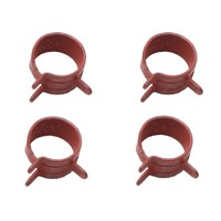 4 Piece Hose Clamp Kit - Spring Steel (1/2"OD Red)