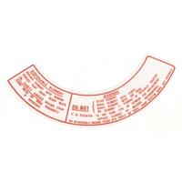 Air Cleaner Decal for Holden EK Brown Without Front