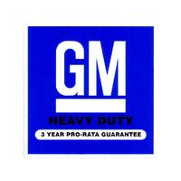 Battery GM Heavy Duty Decal for Holden HJ HX LH LX