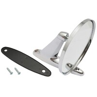 Universal Round Chrome Door Mirror - Left or Right - Seconds.