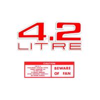 Engine Decal Kit for Holden HJ LH 4.2 Litre