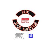 Engine Decal Kit - Red for Holden HZ 3.3 Litre