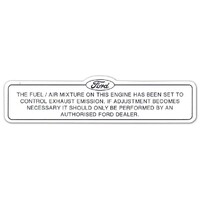 Ford Falcon XA XB Exhaust Emission Decal