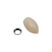 White Gear Lever Knob & Bezel for Holden 48 FJ Standard