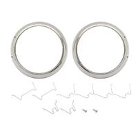 Chrome Headlight Rims - Pair for Holden 48 FJ (some)
