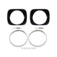 Headlight Rim Kit - Inner/Outer/Left/Right for Holden HQ SS GTS Black