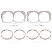 Headlight Rim Kit - Inner/Outer/Left/Right for Holden HQ Premier LS - Silver