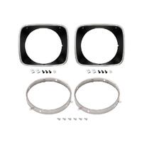 Headlight Rim Kit - Inner/Outer/Left/Right for Holden LH LX Torana - Black