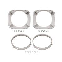 Headlight Rim Kit - Inner/Outer/Left/Right for Holden LH LX Torana - Silver