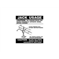 Ford Falcon XC Falcon Jack Usage Decal