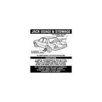 Ford Falcon XE Falcon Jack Usage Decal