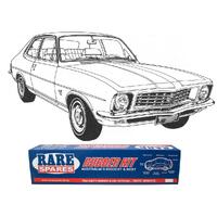 Body Rubber Kit for Holden Torana LC LJ Coupe - Black