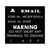 Ford Falcon XT ZB ARC8DF10316A Regulator Decal (Email)