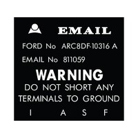 Ford Falcon XT ZB ARCBDF10316A Regulator Decal (Email)