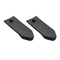 Black Seat Belt Top Covers w/ Hook - Pair