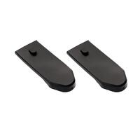 Ford/Holden Large Black Seat Belt Top Covers w/ Hook - Pair