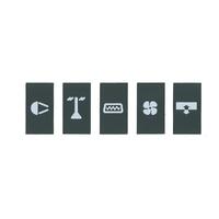 Switch Original Symbols On Grey Decal for Holden HJ HX HZ, LH LX UC