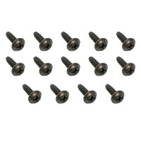 Universal Flat Top Black Screw Kit (8 Gauge X 1/2"