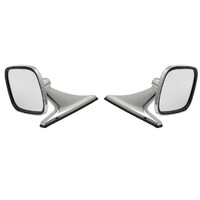 Chrome Square Exterior Door Mirror Kit - Left & Right