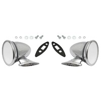 Chrome Bullit Exterior Door Mirror Kit - Left & Right