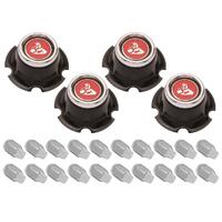 Wheel Centre Cap Kit With Nuts for Holden LC Acorn Nuts