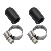 Water Block Off Caps w/ Clamp (3/8") Pair