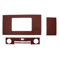 3pc Heater Panel Kit with Rosewood Inserts for Holden HT