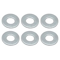 Universal 6 Piece Zinc Coated Plain Washers Set (3/8" X 7/8")
