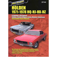 Workshop Manual for Holden HQ HJ HX HZ 6 & 8 Cyl