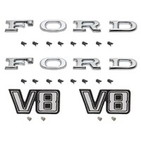 Ford Falcon XA XB V8 (Exc GT)/ZF ZG Fairlane Badge Kit