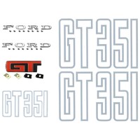 Ford Falcon XB GT Sedan Badge Kit - Silver Lettering
