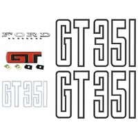 Ford Falcon XB GT Coupe Badge Kit - Black Lettering