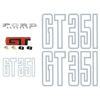 Ford Falcon XB GT Coupe Badge Kit - Silver Lettering