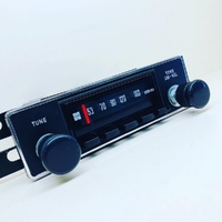 Silver-Series AM/FM Radio Assembly for 1969-73 Chrysler Valiant Galant GA/GB - Chrome/Ivory Buttons