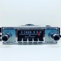 Silver-Series AM/FM Radio Assembly for 1965-66 Chrysler Valiant VC - Black w/ Chrome Buttons